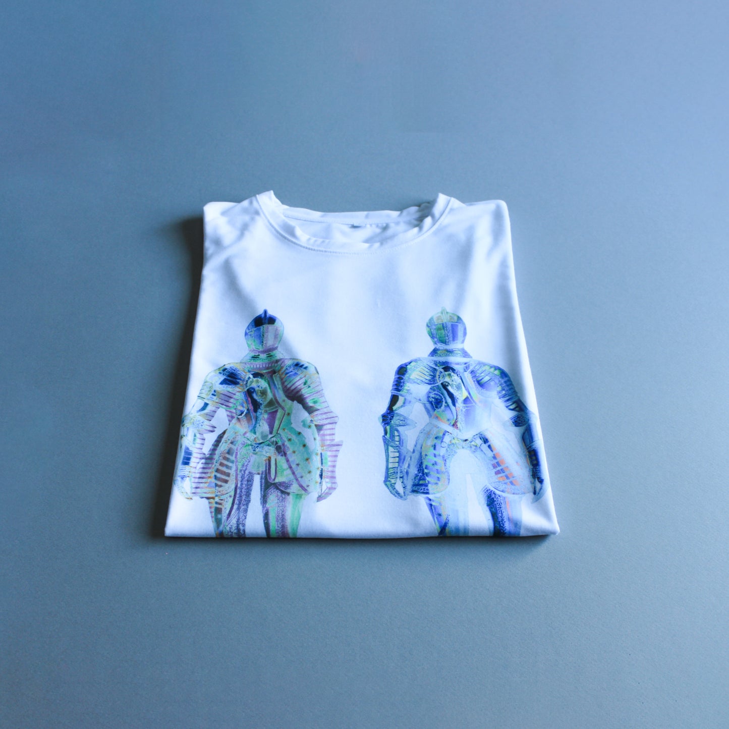 Holy Night White Tee - Azure