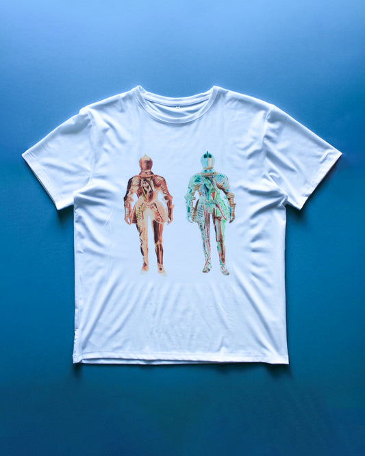 Holy Knight White Tee - Blooming Flame