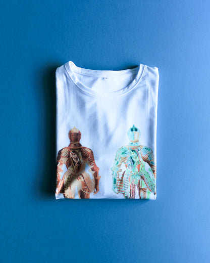 Holy Knight White Tee - Blooming Flame